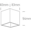 ONE LIGHT 12105TA/W Sinasos biała oprawa sufitowa z oprawką GU10 MR16 10W