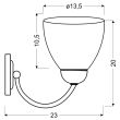 CANDELLUX 21-66145 ULI LAMPA KINKIET 1X60W E27 SATYNA