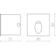 RENDL R12529 ELICA SQ wpuszczana aluminium szczotkowane 230V LED 3W IP54 3000K