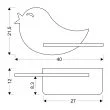 CANDELLUX 21-85054 BIRD LAMPA KINKIET 5W LED 4000K IQ KIDS Z PRZEWODEM Z WŁ. I WTYCZKĄ RÓŻOWY