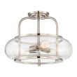 ELSTEAD Trilogy QZ-TRILOGY-SFM-BN 3 Light Semi-Flush Mount - Brushed Nickel