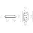 RENDL R12037 DINO II GU10 gipsowa 230V GU10 2x35W