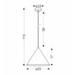 CANDELLUX 31-23438 DUNCA LAMPA WISZĄCA 25 CZARNY 1X40 E27 KLOSZ CIEMNY ORZECHOWY