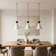 EMIBIG 1743/3 KLEVER 3 WHITE BLACK Lampa wisząca