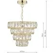 DAR CER0135 CERYS 1LT 4 TIER PENDANT CRYSTAL & GOLD