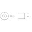 ONE LIGHT 10106DC/B/W Eledio czarny wpust COB LED 3000K 6W dark light