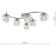 DAR ELM6450 ELMA 6LT SEMI FLUSH POL CHR/ CLR