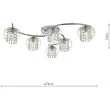 DAR ELM6450 ELMA 6LT SEMI FLUSH POL CHR/ CLR