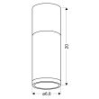CANDELLUX 2284286 TUBA LAMPA SUFITOWA 1X15W GU10 6,8/20 SZARY+DREWNO