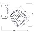 CANDELLUX 91-54319 ZONK LAMPA KINKIET 1X3W LED GU10 CZARNY MATOWY + SATYNA NIKIEL
