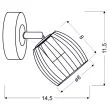 CANDELLUX 91-54319 ZONK LAMPA KINKIET 1X3W LED GU10 CZARNY MATOWY + SATYNA NIKIEL