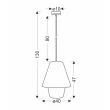 CANDELLUX 31-26880 Africa lampa wisząca 40 czarny 1x40W E27 abażur beżowy+biały
