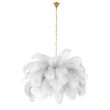 MOOSEE MSE1501100525 lampa wisząca TIFFANY 135 biała mosiądz / naturalne pióra