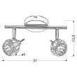 CANDELLUX 92-70296 BOMBOLA LAMPA SUFITOWA LISTWA 2X40W G9 CHROM BEZ ŻARÓWEK