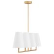 ARGON 1828 SAFIANO lampa wisząca 4 pł. biały, złoty