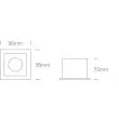 ONE LIGHT 51105TA/B Ditiko czarny wpust z oprawką GU10 MR16 dark light