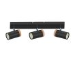 CANDELLUX 93-13729 LAGOS LAMPA SUFITOWA CZARNY 3X15W GU10 KLOSZ CZARNY+DREWNIANY