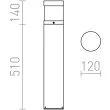 RENDL R12626 ABAX 65 podłogowa antracyt 230V LED 15W IP54 3000K