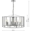 DAR MYK0650 MYKA 6LT PENDANT POL CHR