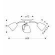 CANDELLUX 33-77998 URSELLA LAMPA SUFITOWA 3X40W E14 BIAŁY