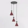 EMIBIG 1740/3PREM KLEVER 3PREM BURGUNDY BLACK Lampa wisząca
