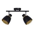 CANDELLUX 92-13743 ALEKSANDRIA LAMPA SUFITOWA LISTWA CZARNY 2X40W E14 KLOSZ CZARNY+ZŁOTY
