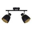 CANDELLUX 92-13743 ALEKSANDRIA LAMPA SUFITOWA LISTWA CZARNY 2X40W E14 KLOSZ CZARNY+ZŁOTY