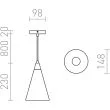 RENDL R12380 HEIDI wisząca beton/drewno 230V E27 28W