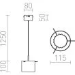 RENDL R11679 ESTRA I wisząca biała szkło przezroczyste 230V LED 5W 3000K