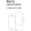 MAXLIGHT BARRO lampa sufitowa C0035