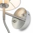 RENDL R10580 VERSA ścienna z abażurem biała nikiel mat 230V E27+ LED 42+3W 40° 3000K