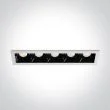 ONE LIGHT 50507B/W/W Abram 4 biały wpust COB LED 3000K 5x6,5W