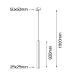 ANTIGO Lampa wisząca Aomori 1 - Czarna (600 mm) 7986