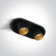 ONE LIGHT 11207C/B/W Kasandria czarny wpust COB LED 3000K 2x7W