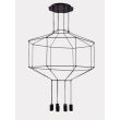 Step into Design XT080-8P Lampa wisząca LINEA-8 czarna 80 cm