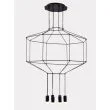 Step into Design XT080-8P Lampa wisząca LINEA-8 czarna 80 cm
