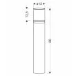 CANDELLUX 51-32447 Sedum lampa ogrodowa słupek 12x80cm czarny 12W LED IP65