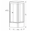 CANDELLUX 51-32454 Cissus lampa ogrodowa stojąca 12x24cm czarny 1x60W E27 IP54