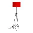 CANDELLUX 51-78834 FLOAT LAMPA PODŁOGOWA CZARNA 1X60W E27 ABAŻUR CZERWONY