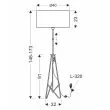 CANDELLUX 51-78834 FLOAT LAMPA PODŁOGOWA CZARNA 1X60W E27 ABAŻUR CZERWONY