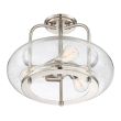 ELSTEAD Trilogy QZ-TRILOGY-SFM-BN 3 Light Semi-Flush Mount - Brushed Nickel