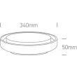 ONE LIGHT 67384/AN/W Moulki plafon antracyt LED 3000K 30W IP54