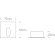 ONE LIGHT 68032/AL/W Kapsas aluminiowy wpust ścienny 3000K LED 3W IP54 zasilacz i