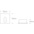 ONE LIGHT 68032/B/W Kapsas czarny wpust ścienny LED 3000K 3W IP54 zasilacz i