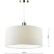 WYPRZEDAŻ DAR RON652 RONDA EASY FIT 40CM FAUX SILK WHITE DRUM SH ABAŻUR