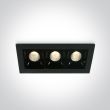 ONE LIGHT 50302B/B/W Merihas 3 czarny wpust LED 3000K 3x2W