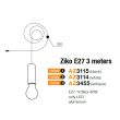 AZZARDO AZ3455 ZIKO E27 3 METERS ANTIQUE DECORATIVE COMPONENT ANTIQUE