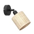 LUMINEX 5294 spot Rattan black, shade dia 100 , h 100, 1xE27