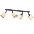 LUMINEX 5298 spot Rattan line bar 600 black, shade dia 100, h 100, 4xE27