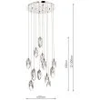 DAR CRY1250 CRYSTAL 12LT CLUSTER PENDANT ROCK CRYSTAL POL CHR LED